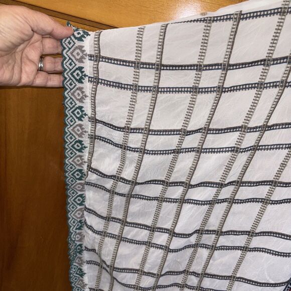 Johnny Was Cherpas Embroidered Poncho Top Women S Pullover Keyhole Tie Slits - Picture 5 of 13